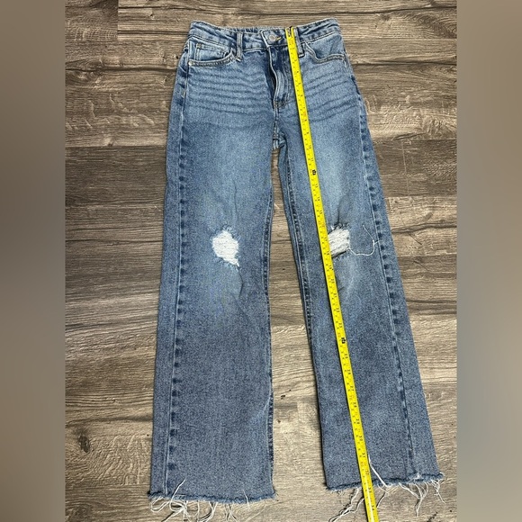 Art Class Blue Distressed Straight Leg Jeans - Picture 8 of 11